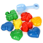 Домашняя песочница "Морской песок 1,5кг + формочки + совочек" (Lori)