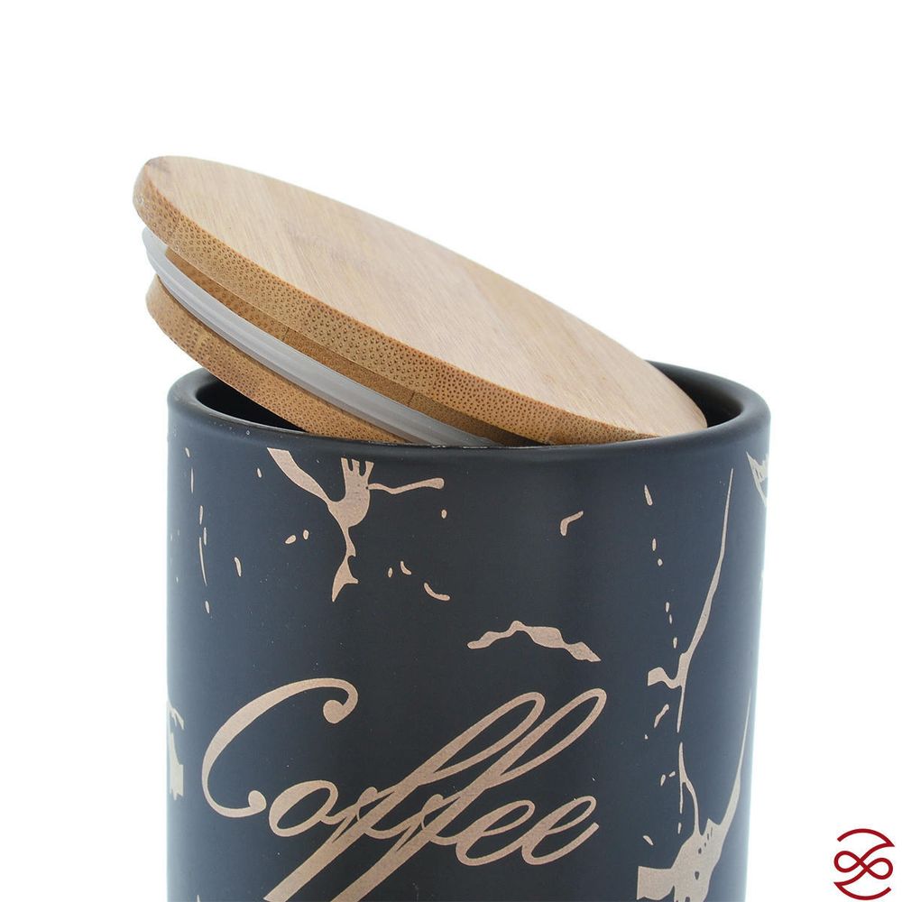 Набор ёмкостей для сыпучих продуктов Royal Classics Мрамор 650 мл, 10*10*15 см (3 шт) черный