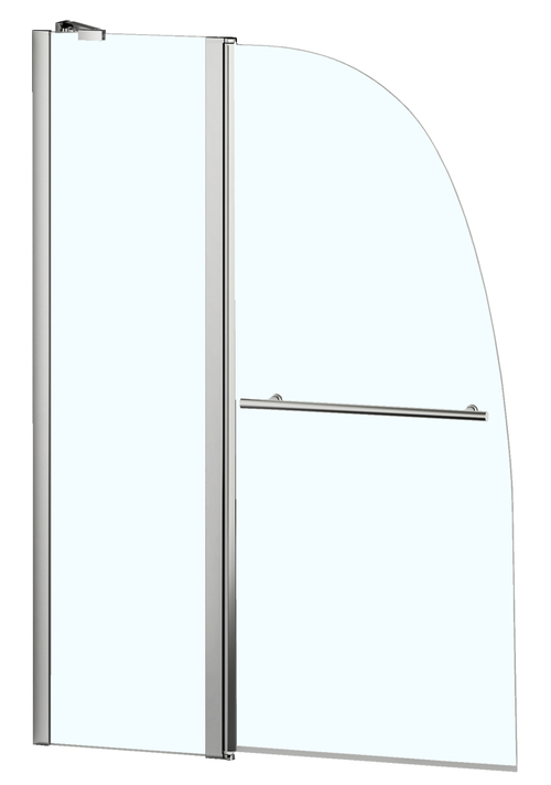 Шторка для ванны складная Azario Boston 100х140 цвет профиля хром  145367