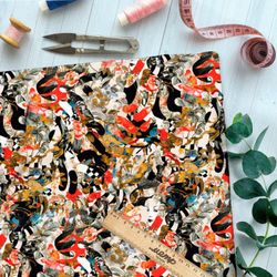 Ткань премиум мембрана эклектичные мозаики стилей