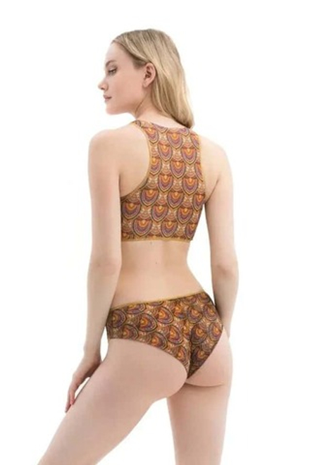 Комплект раздельный "Африка" (спортивный топ + бразильяно), XS