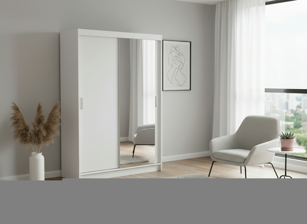 Шкаф-купе Амбрелла Белый Фасадный 0101  90*60*220