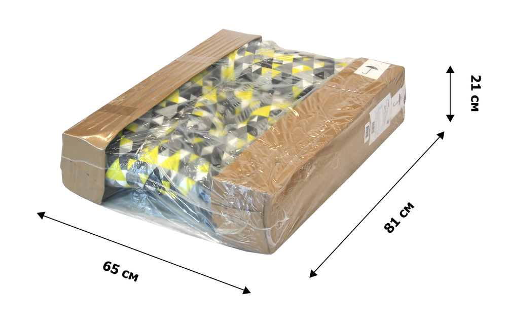 Кровать раскладная Селена-2 мягкая крошка гофрокартон (аналог Стефании с88) арт.с1677 (цвет ткани разноцветный рис.ромб (1 шт. в уп.)