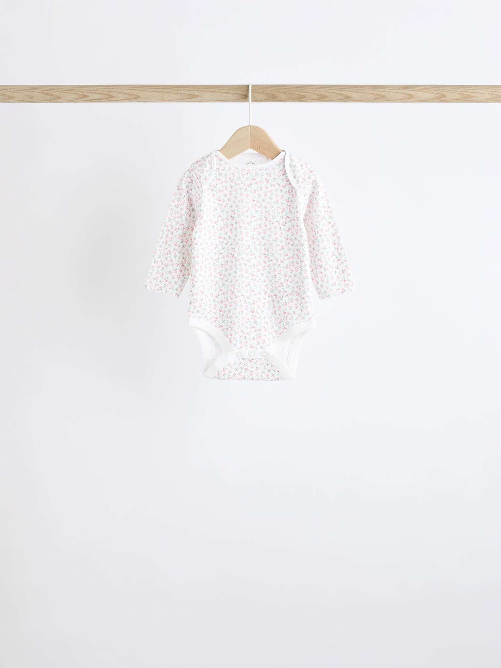 Боди с длинным рукавом для малышей Next K79-553, 5 шт., Белый, Розовый