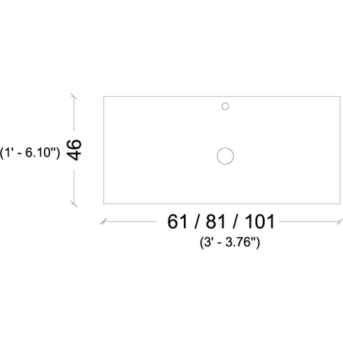 Столешница под раковину Armadi Art Vallessi 60 см 840-060-А, Антрацит
