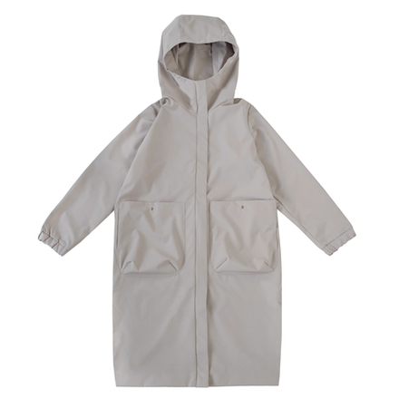 Плащ женский непромокаемый — серо-бежевый