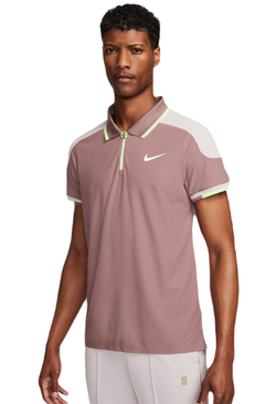 Мужское теннисное поло Nike Court Slam Dri-Fit ADV Tennis Polo - smokey mauve/platinum violet/white