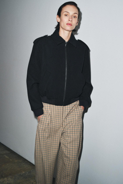 ZARA КУРТКА С ШЕРСТЬЮ — ZW COLLECTION, МОРСКОЙ СИНИЙ