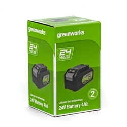 Аккумулятор GreenWorks G24B4II, 24 В, Li-ion, 4 А/ч, слайдер