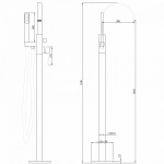 Смеситель для ванны ABBER Wasserfall AF8615SP сатин