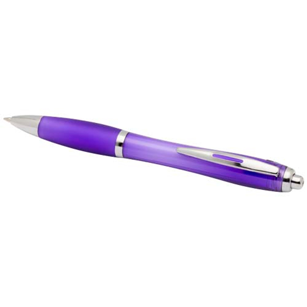 Шариковая ручка Nash из пластмассы, переработанной по стандарту RCS, с цветными корпусом и рукояткой (черные чернила)