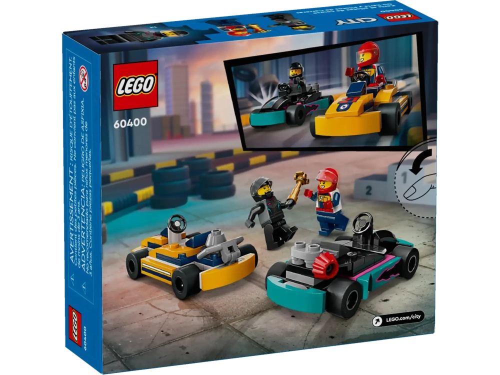 Конструктор LEGO City 60400 Гоночные картинг-кары и водители