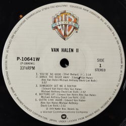 Винтажная виниловая пластинка LP Van Halen II (Japan 1979) (No Obi) Outta Love Again