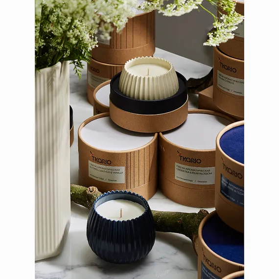 Свеча ароматическая vetiver &amp; black cypress из коллекции edge, бежевый, 30 ч