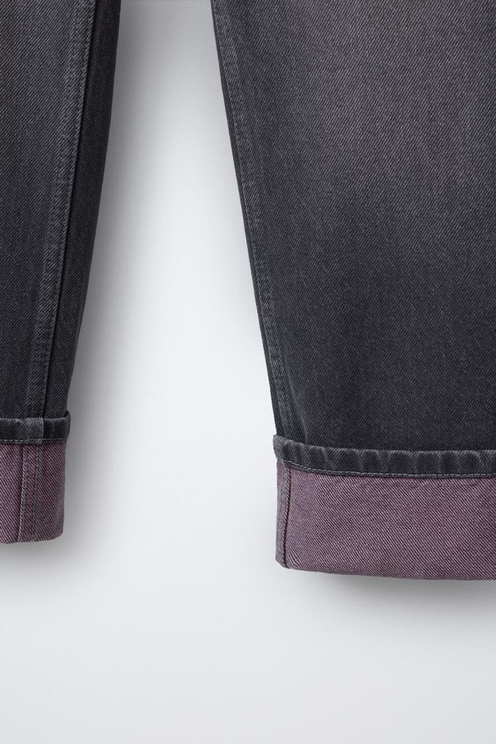 ZARA ДЖИНСЫ STRAIGHT С ЭФФЕКТОМ ПОТЕРТОСТИ, СЕРЫЙ