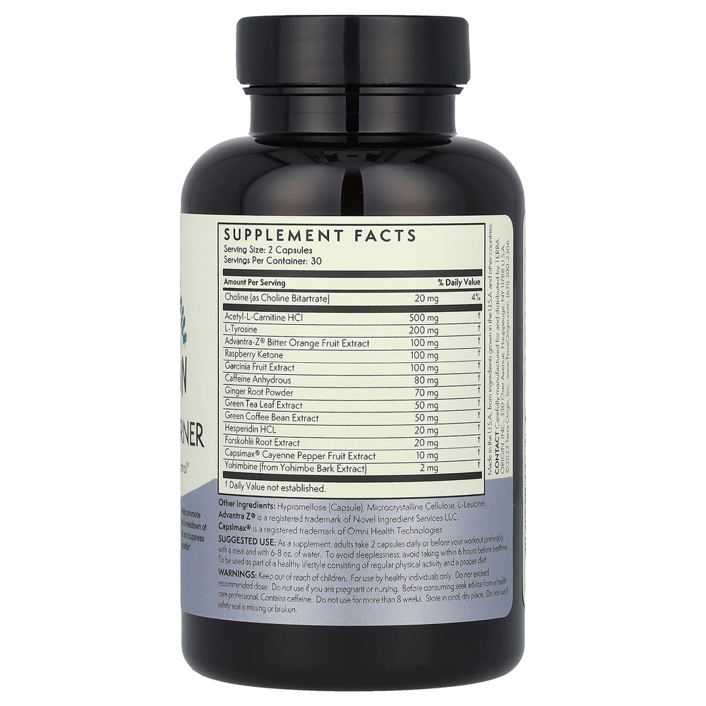 Terra Origin, добавка для здорового сжигания жира, 60 капсул