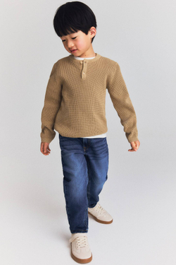 H&M Свитер контрастной вязки, бежевый