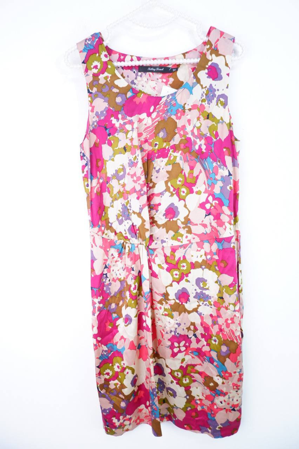 Платье Talking French акварельной расцветки из шелка, маркировка 36, 42-44 размер