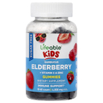 Lifeable, Sambucus, жевательные таблетки с бузиной, витамином C и цинком для детей, со вкусом ягод, 60 жевательных таблеток
