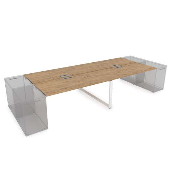 СТБД-О.989 Стол системы БЕНЧ на 4 рабочих места, приставной (2800*1635*750)