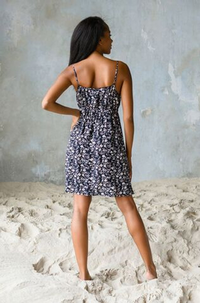 Платье средней длины Nina (Размер: L) (Цвет: темно-синий)