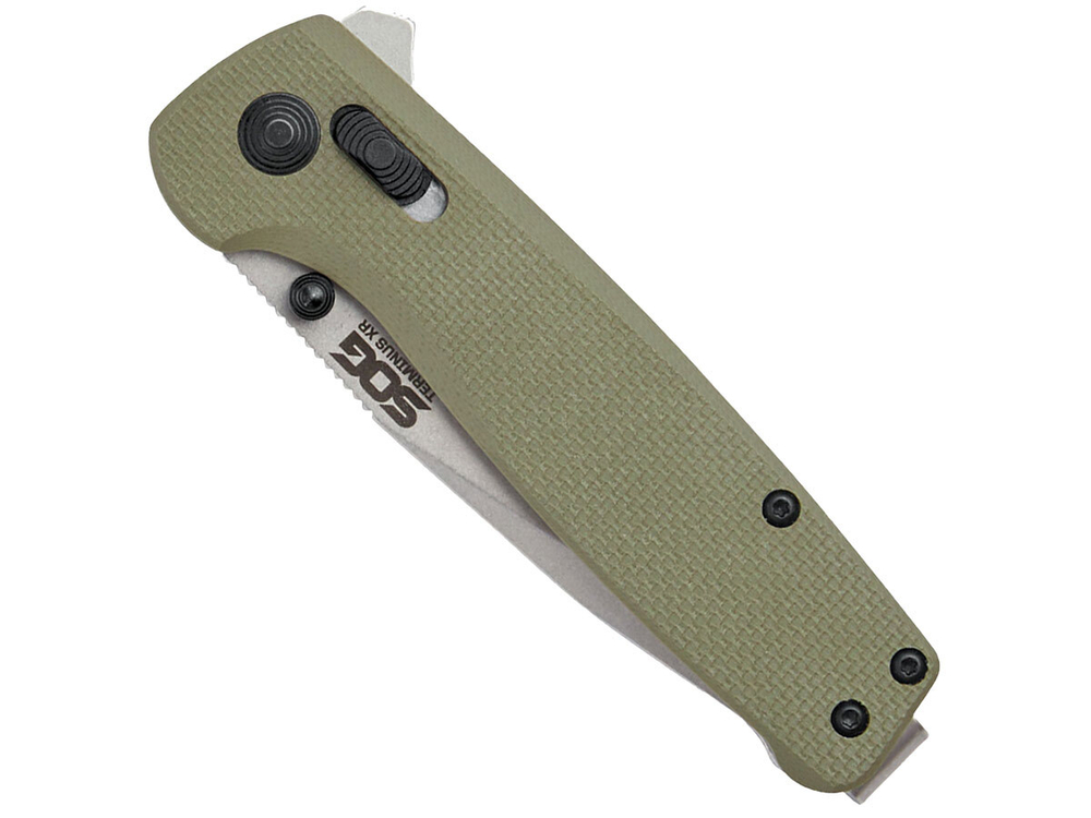 Нож складной SOG Terminus XR G10 Olive Drab, сталь D2, рукоять G10, 91г