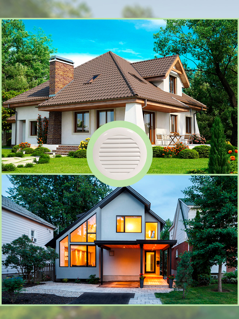 Решётка вентиляционная NOVAplast, атмосферостойкая, D125мм, белая, RAL9016