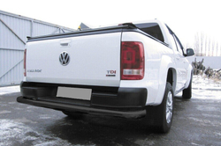 Защита заднего бампера Volkswagen Amarok (2016-2023) d76 черная