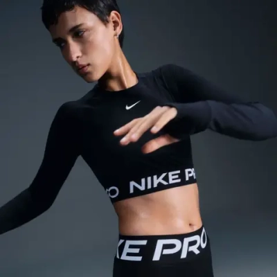 FV5484-010 Футболка тренировочная Nike Pro Dri-fit 365 Crop Ls W