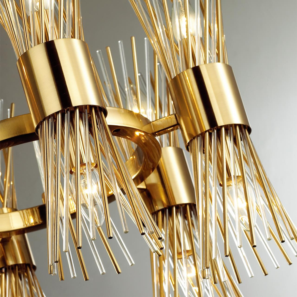 4839/2W HALL ODL21 420 золото/металл/стекло Бра E14 2*40W ORTA