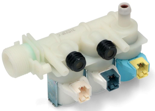 Заливной клапан 3Wx90 стиральной машины Hotpoint-Ariston, Indesit (клеммы mini) (110331)