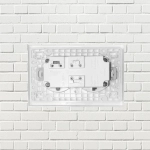 Розетка двойная Legrand Anam с заземлением горизонтальная, в сборе