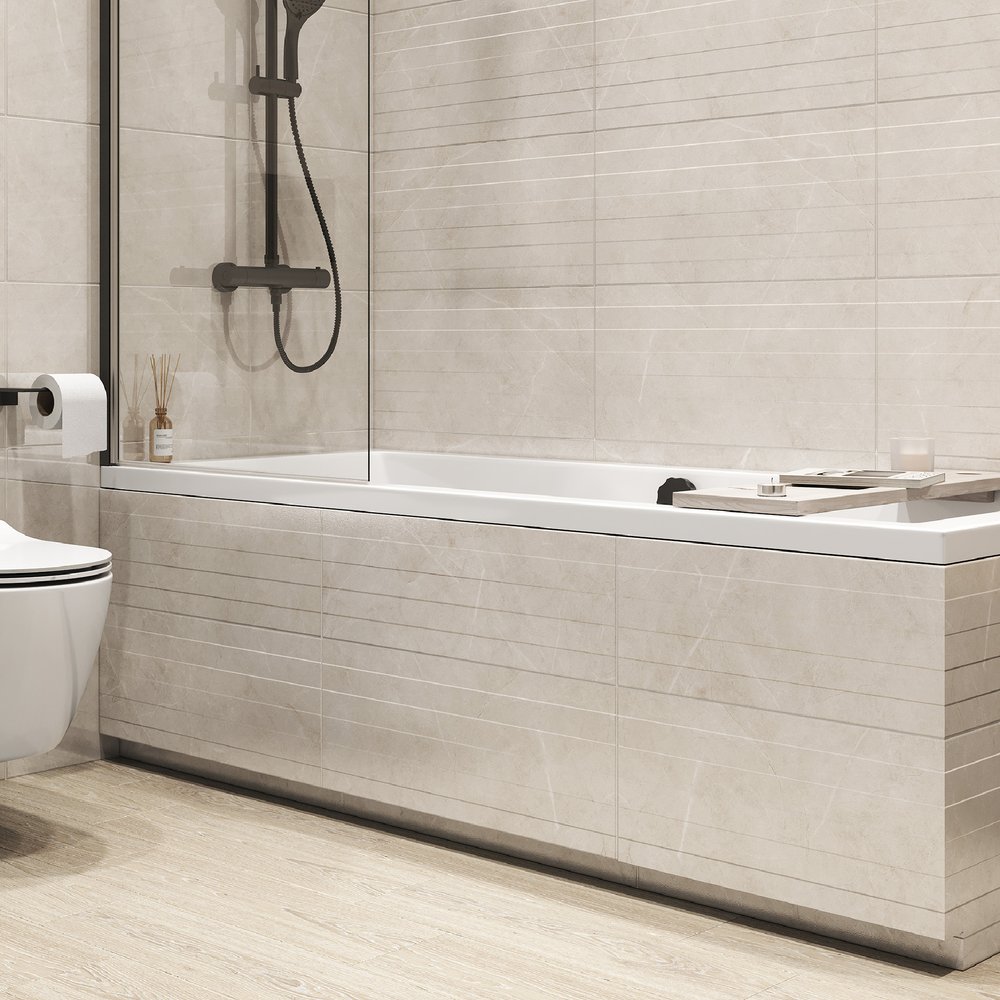 Плитка настенная Cersanit Milana 29.8x59.8 см 1.247 м² глянцевая цвет бежевый полосы