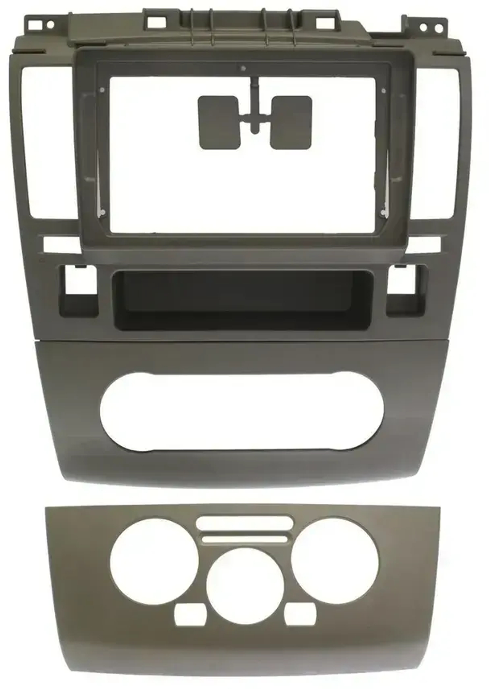 Магнитола для Nissan Tiida C11 2004-2013 (кондиционер/климат с прямоугольным экранчиком, рамка серая) - Teyes LUX ONE 360 монитор 12.3" 2K QLED на Android 10, 6Гб+128Гб, CarPlay, 4G SIM-слот, 4 камеры в комплекте