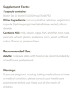Biotin 5000 mcg 90 capsules