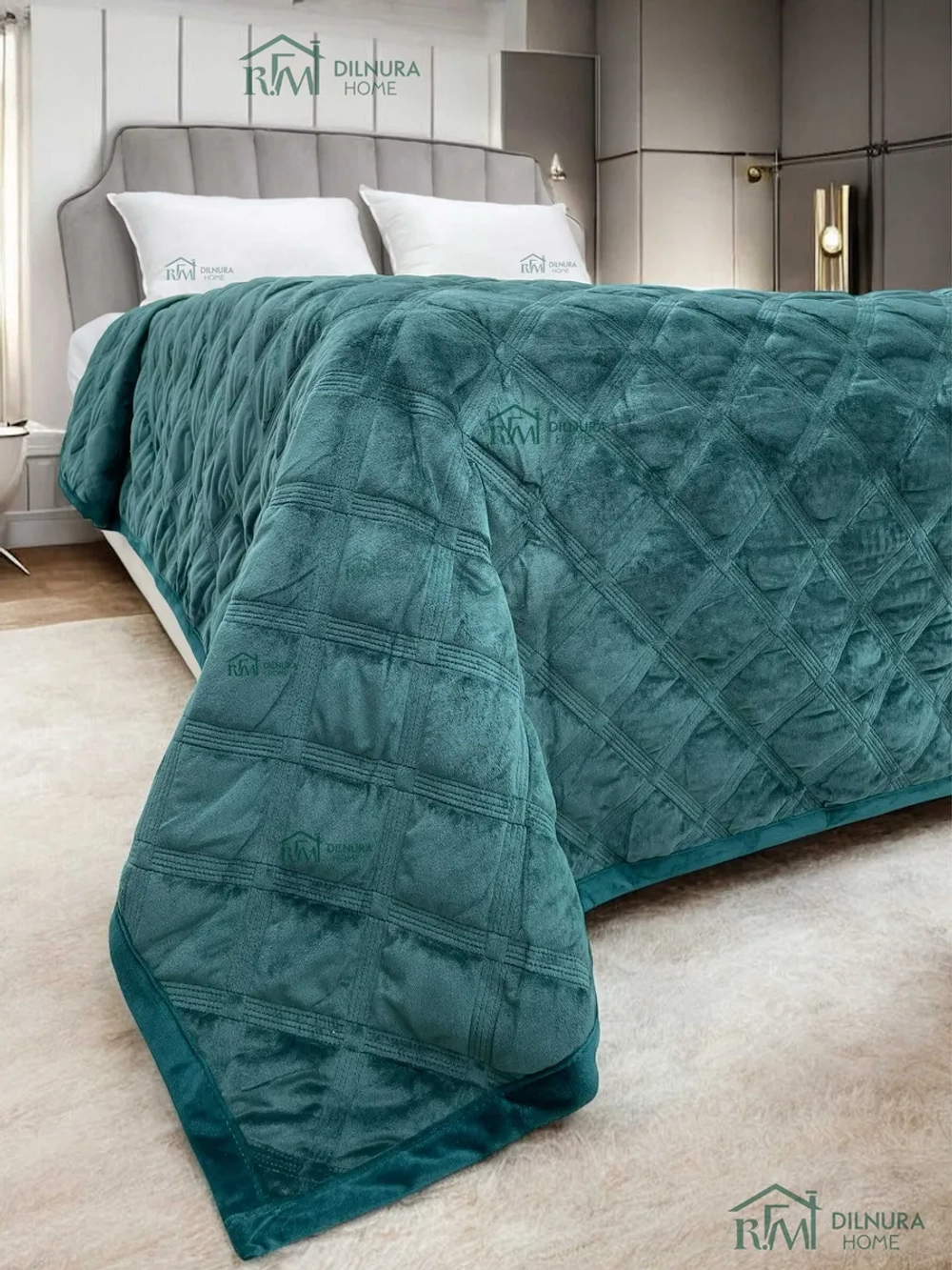 Покрывало 220х240 стеганое для кровати и дивана