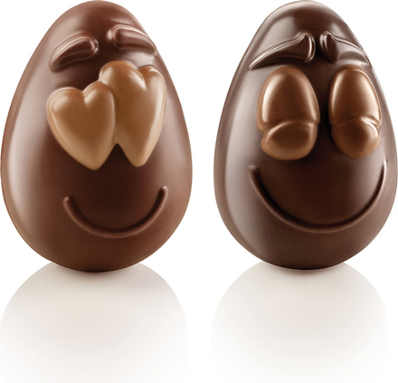 Форма для запекания Silikomart Forma do czekolady Smiling Eggs, круглая, пищевой пластик, 8,2 см