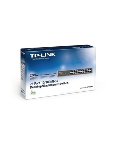 TP-Link TL-SF1024D 24-портовый Fast Ethernet настольный/монтируемый в стойку коммутатор