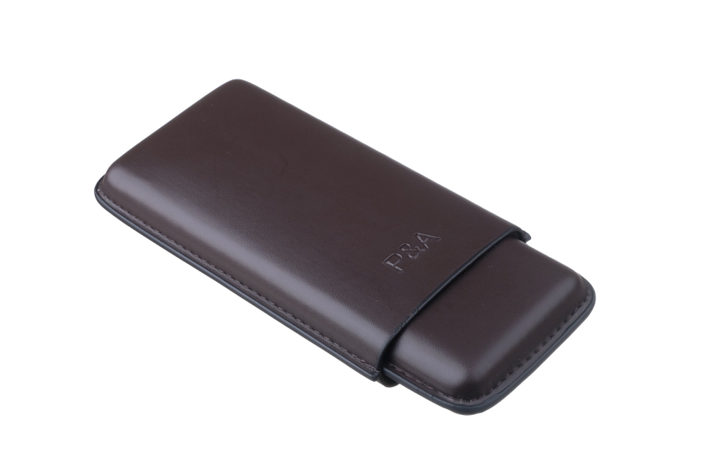 Чехол P&A на 3 сигары Cohiba Beike 56, кожа, коричневый T1348-brown