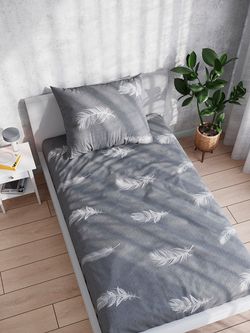 Простынь на резинке Сказка "Перья" 90х200 см