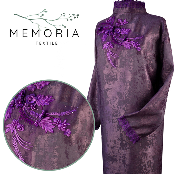 Платье ритуальное "Сакура Премиум" фиолет (мрамор)
