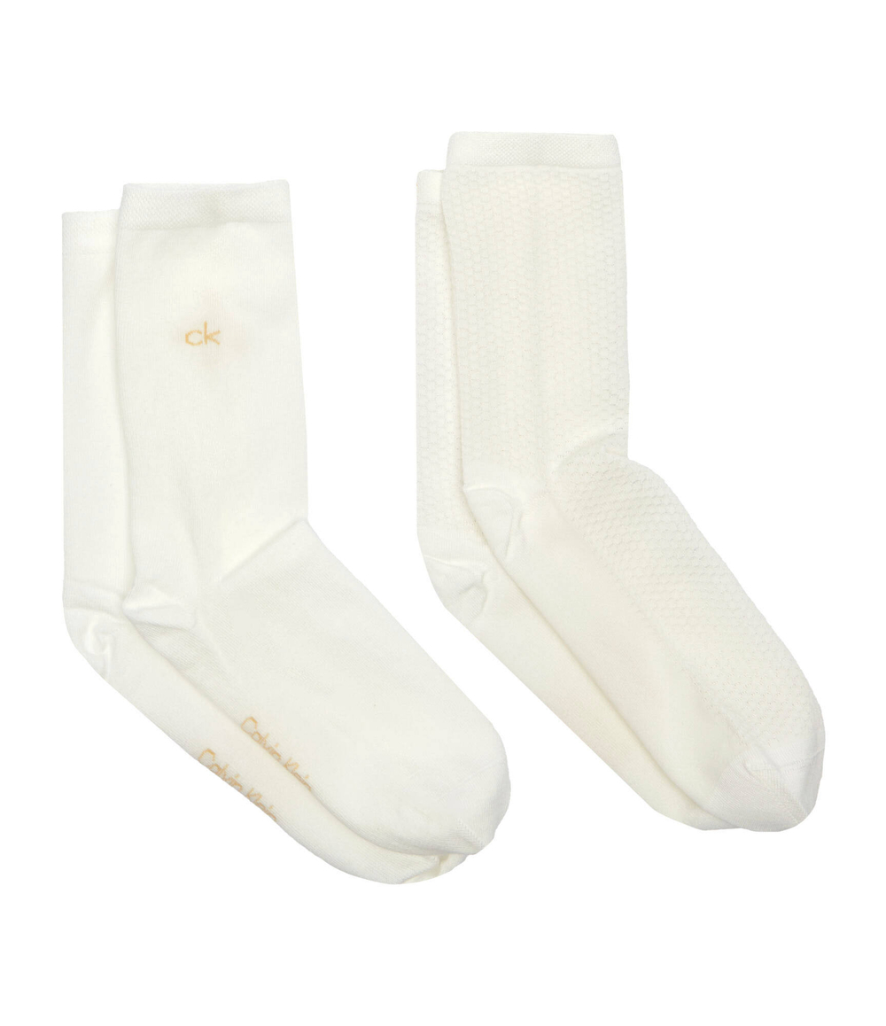 Носки 2 пары Calvin Klein - экрю(701232094)