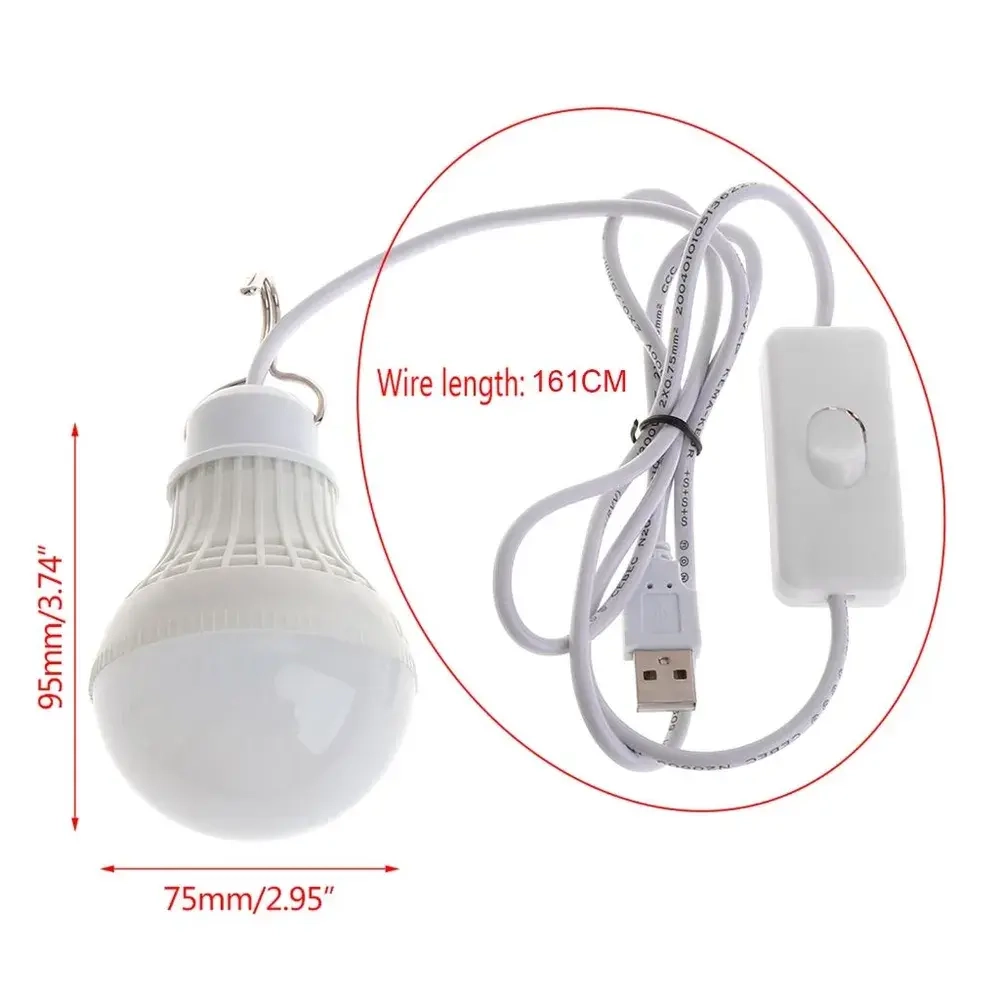 USB лампа-включатель 5 Вт - холодный белый