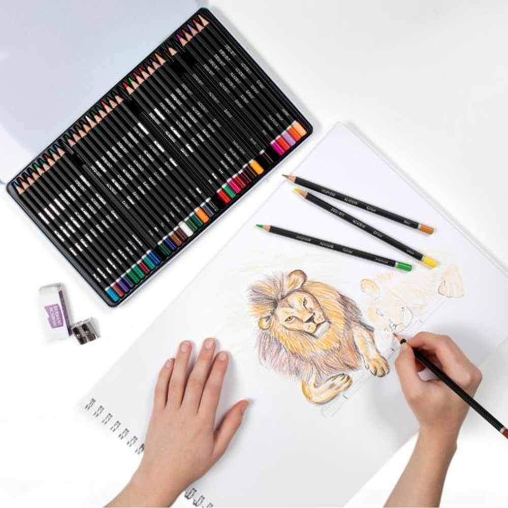 Набор акварельных цветных карандашей Derwent Academy 12 цветов