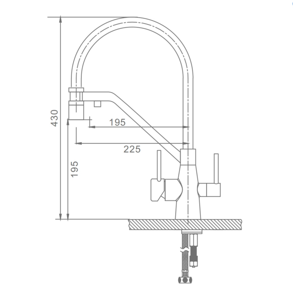 Смеситель для кухни RAGLO ЗОЛОТОЙ САТИН R80.62.03