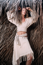 Кимоно-топ с широкими рукавами (бежевый)