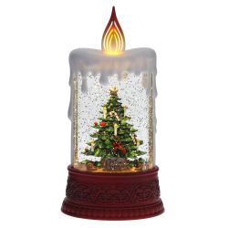 GAEM Изделие декоративное "Свеча" (подсвет, муз, вьюга, 3хААА н/п +USB), L12,5 W8 H24,5 см