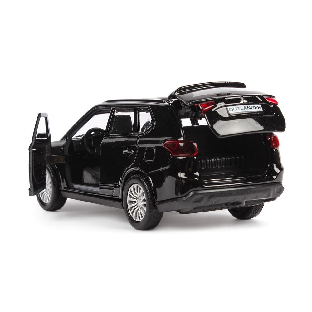 Модель ин. мет. "Mitsubishi Outlander" 12см, открыв. двери, черный в коробка OUTLANDER-BK (Технопарк)