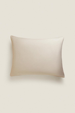 ZARA HOME ОДНОТОННЫЙ ЛЬНЯНОЙ ЧЕХОЛ ДЛЯ ДЕКОРАТИВНОЙ ПОДУШКИ, ПЕСОЧНЫЙ