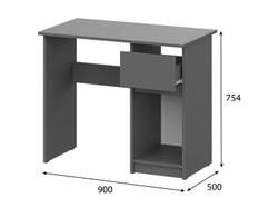 Денвер стол письменный 0,9 м / Графит серый